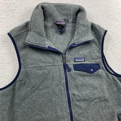 Patagonia Lightweight Synchilla Snap T Vest Mens Medium Grey Full Zip 25500 NKNV - Image 1 of 4