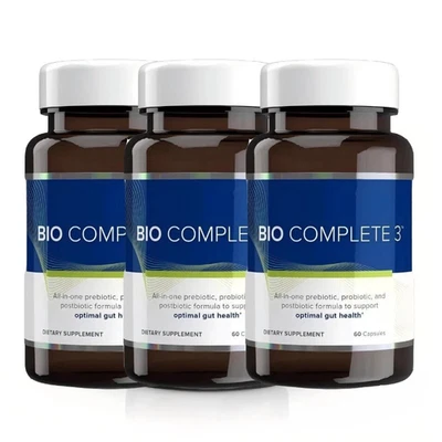 3 PACK 60Caps Bio Complete 3 Capsules Prebiotic Probiotic Postbiotic Supplement - Image 1 of 4