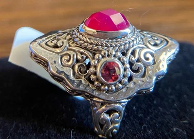 Sarda, Bali Handmade, Beautiful, Quartz/Topaz & Sterling, Ring  Variety Szs - Image 1 of 4