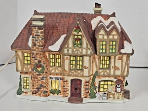 Casa de porcelana iluminada tienda de antigüedades Dickens Collectables 1998 serie victoriana - Imagen 1 de 9