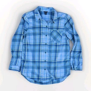 Camicia donna Eddie Bauer in flanella con bottoni ~ taglia M a quadri - Foto 1 di 6