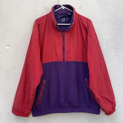 Gap Jacket Pullover Mens Large 50” Red Purple Sailing Marine Outdoors Flaw - Image 1 of 4