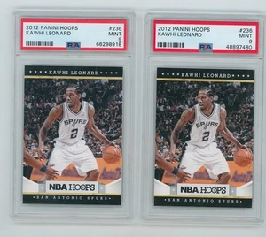 2011 -2012 Panini Hoops Kawhi Leonard Rookie #236 PSA 9 Mint 2 Card Lot - Bild 1 von 2