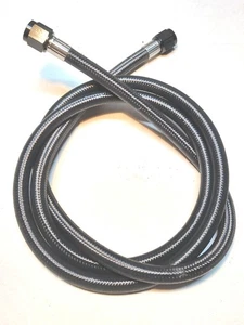 8AN 15ft PTFE BLACK BRAIDED FUEL,  E85 AND OIL LINE BLACK ENDS  - Picture 1 of 1