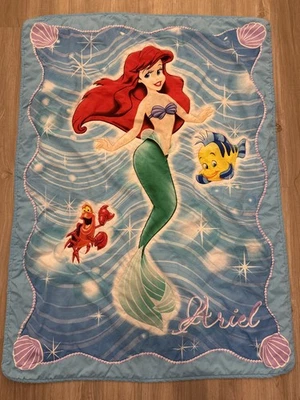 Manta Edredón Disney Sirenita Niño Pequeño 40" x 56" De Colección REVERSIBLE  Foto 1 de 4