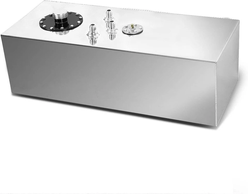 Célula de combustível de 15 galões 60L tanque de combustível universal alumínio polido Racing Street - Imagem 1 de 3