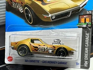 Corvette 2023 Hot Wheels 68 Gas Monkey Dream Garage 5/5 #139 dorado - Imagen 1 de 7