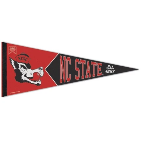 NC STATE WOLFPACK COLLEGE VAULT ROLL UP PREMIUM FELT PENNANT 12"x30" WINCRAFT 👀 Cover