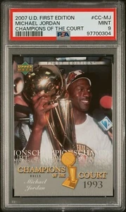 2007 UD FIRST EDITION #CC-MJ MICHAEL JORDAN CHAMPIONS OF THE COURT PSA 9 MINT - Bild 1 von 2