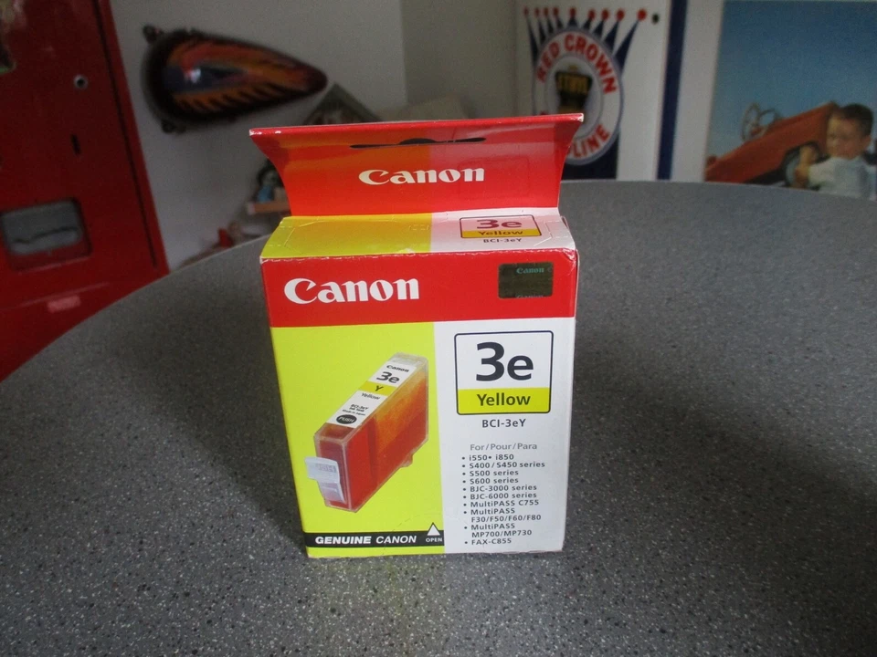 PRINTER INK CANNON 3e GENUINE yellow NEW IN BOX WW SHIPPING - Image 1 of 1