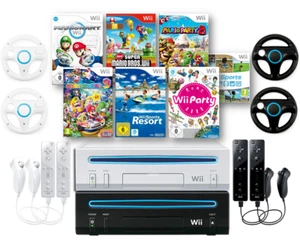 Nintendo Wii Konsole mit Spiele Auswahl Mario Kart Bros. Sports Party Resort uvm - Bild 1 von 30
