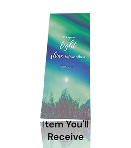 Double Sided Print Bible Verse Bookmark with Full Scripture, (2.4” x 6.1”) - Picture 1 of 7
