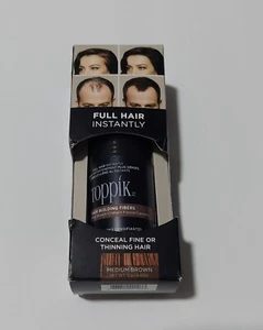 Toppik Medium Brown Conceal Fine Thinning Hair 12g / 0.42 Oz - Picture 1 of 3