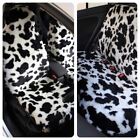For Jeep Luxury Cow Print Faux Fur Car Seat Covers Full Set Wrangler Compass