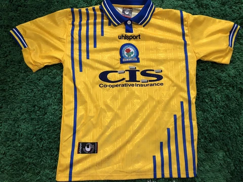 BLACKBURN ROVERS 1998 1999 AWAY FOOTBALL SHIRT SOCCER JERSEY UHLSPORT sz M Cover