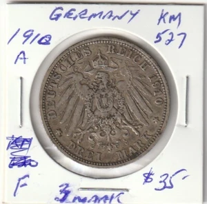 Germany 1910 A 3 Marks - Picture 1 of 2