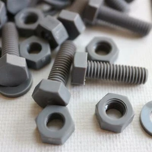 50x Tuercas y pernos de plástico PVC gris, UPVC, M6x 20 mm - Imagen 1 de 6