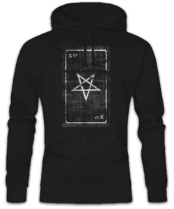 Tarot The Devil Hoodie Kapuzenpullover Card Logo Satan Der Teufel Karte Karten - Picture 1 of 1