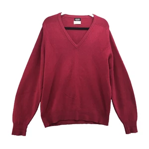Vintage Brooks Brothers Cashmere Sweater Jumper Red 44" Mens Large Red Classic - Picture 1 of 10