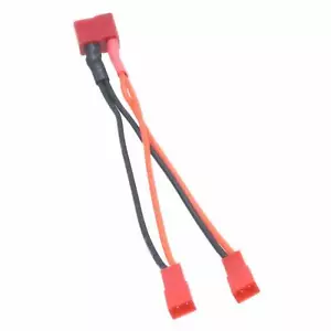 Deans T-Stecker Buchse auf JST Stecker Adapter 20awg 10cm RC FPV Quadrocopter - Bild 1 von 6