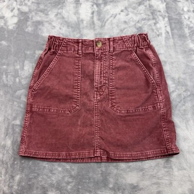 American Eagle Skirt Women's Size 0 Pink Corduroy Mini Pencil Stretch Waist - Image 1 of 4