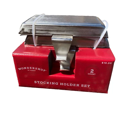 Wondershop Juego de 2 Medias de Navidad - Plateado - NUEVO Foto 1 de 2