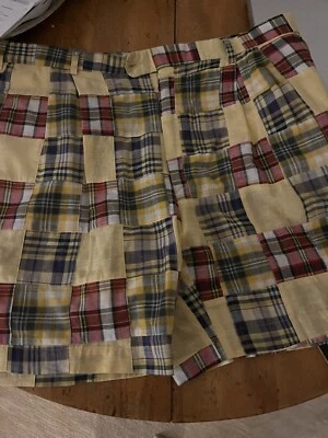 Berle Men’s Madras Plaid Shorts 40 R - Image 1 of 4