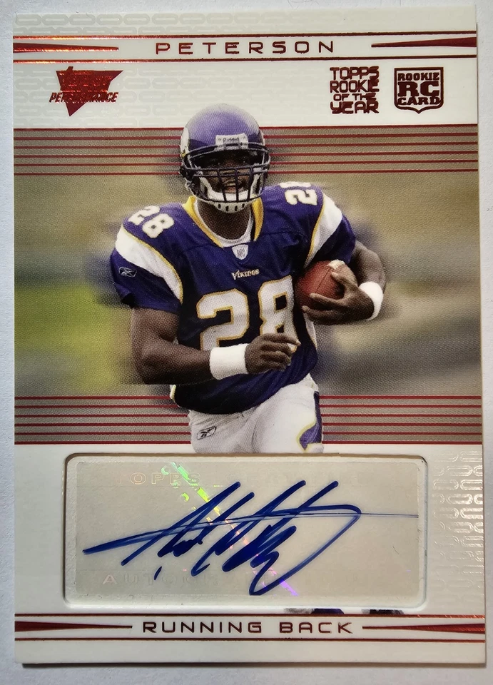 2007 Topps Performance Adrian Peterson #109 Bronze Rookie Autographs Topps /135 - Image 1 of 2