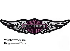 Ladies Motorcycle Patches Harley-Davidson Bike Big Eagle Wings Pink Vest Patches - Picture 1 of 2