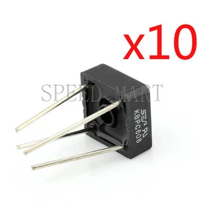 10 pcs KBPC608 Bridge Rectifier Gleichrichter 800V AC change DC 6A KBPC-608 - Picture 1 of 4