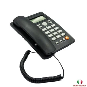 TELEFONO FISSO PER CASA UFFICIO HOTEL TASTI GRANDI PER ANZIANI DISPLAY VIVAVOCE - Foto 1 di 4