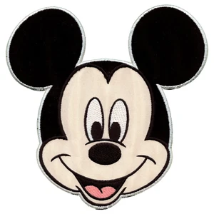 Mickey Mauskopf große bestickte Applikation Aufbügeln Aufnäher - Bild 1 von 2