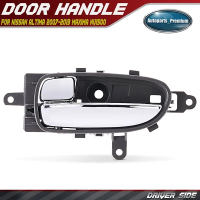 司机侧灰色和铬合金内门把手适用于日产Altima Maxima NV1500 — 第 1/4 张图片