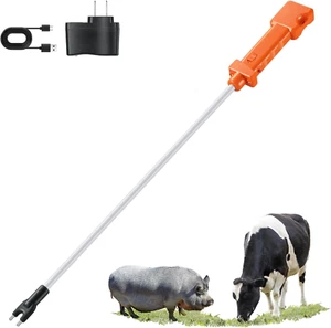Cattle Prod, Waterproof Electric Livestock Prod with 2 LED Lights, Rechargeable - Picture 1 of 6