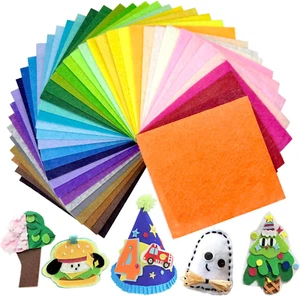 40 Pcs Felt Fabric Sheet Craft Felt Fabric Sheets Felt Squares Assorted Color No - Picture 1 of 8