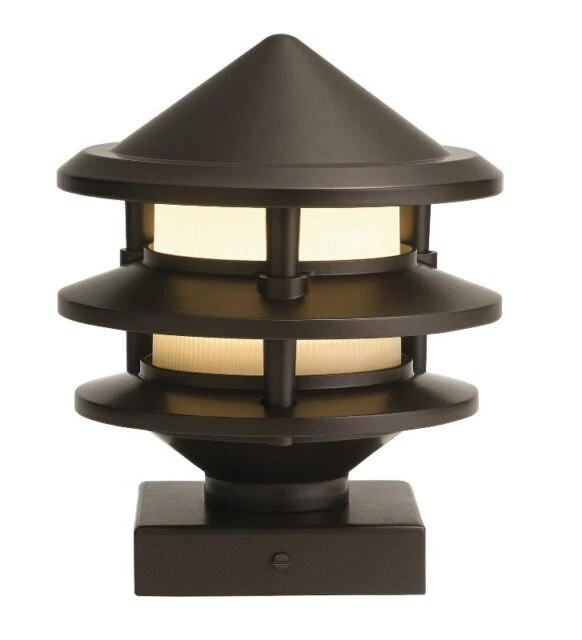 Kichler Showcase 12 伏 LED 甲板柱灯 Olde 青铜饰面 0884506 — 第 1/1 张图片