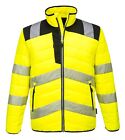 PORTWEST PW3 Hi Vis Baffle Jacket EZEE Zip Ripstop Insulated Padded Safety PW371