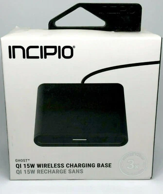 NEW Incipio Ghost QI 15W Wireless Black Charging Pad/Base PW-309 rapid charge - Image 1 of 2