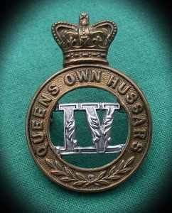 Victorian The 4th (Queen's Own) Hussars Genuine British Army Military Cap Badge. - Picture 1 of 8