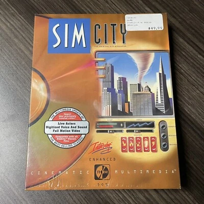 Sim City Multimedia Update Cinematic Enhanced Dos CD-Rom Brand New + Sealed - Image 1 of 4