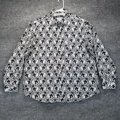 Nat Nast Shirt Men XL Black White Paisley Button Up Luxury Originals Long Sleeve - Image 1 of 4