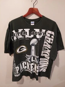 Green Bay Packers NFL Super Bowl XLV 2011 Champions Mens T Shirt 2XL AOP - Picture 1 of 7