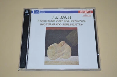 Bach - 6 Sonatas For Violin And Harpsichord / Terakado-Henstra / Denon Japan 2CD - Bild 1 von 2