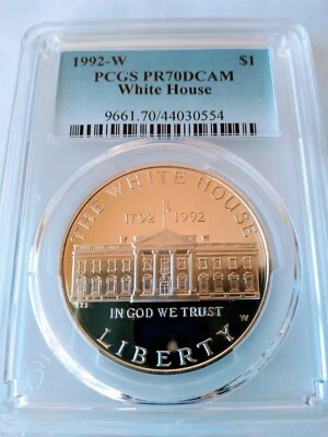 1992-W $1 White House Commemorative PCGS PR70DCAM population (173)😎 - Image 1 of 4