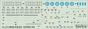 DASSAULT RAFALE GREEK / HELLENIC AIR FORCE MARKINGS #48211 1/48 MODELMAKER - Picture 1 of 2