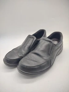 Ecco Women's Size 39 Black Leather Slip On Loafers Shoes US Size 8/8.5 - Picture 1 of 10