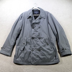 Banana Republic Coat Mens Extra Large Gray Blue Trench Rain Classic American - Picture 1 of 16