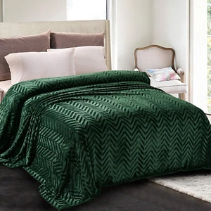 Manta de cama de franela polar tamaño queen, terciopelo suave colcha ligera felpa F - Imagen 1 de 9