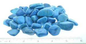 3x Blue Howlite tinto 20-30 mm LG cristallo curativo pietre cadenti insonnia pazienza - Foto 1 di 1