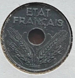 France 1942 20 Centimes Vintage Coin! Free Shipping! - Picture 1 of 2